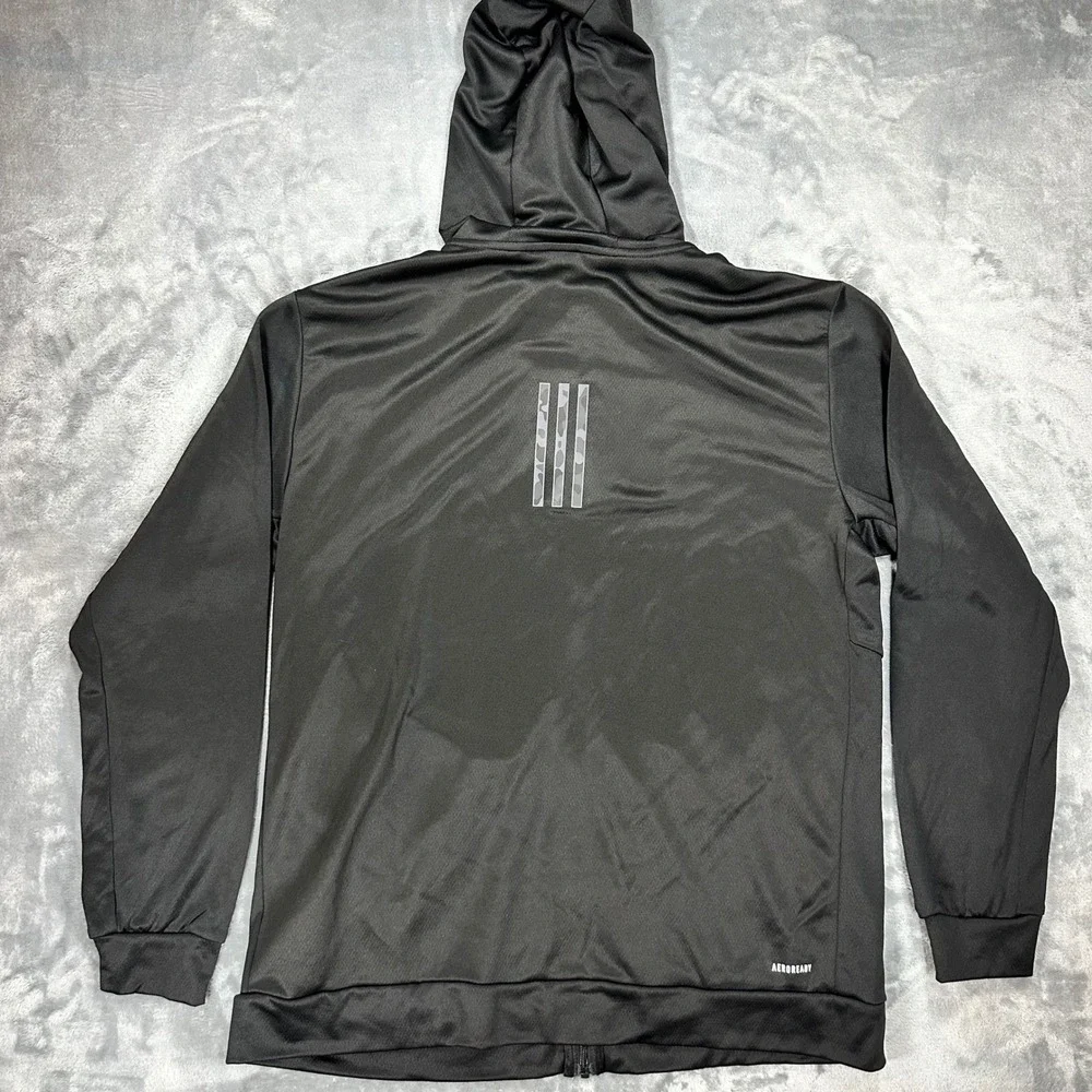 Adidas Rutgers Scarlet Knights Camo Full Zip Hoodie Black Mens XL IS6149 NEW